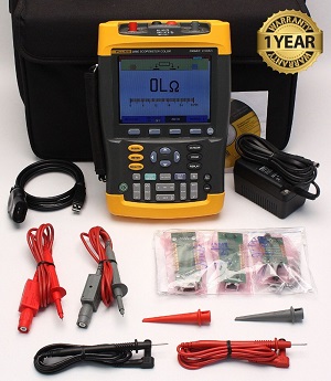 Fluke 225C ScopeMeter Handheld Oscilloscope w/ OPT: Bushealth