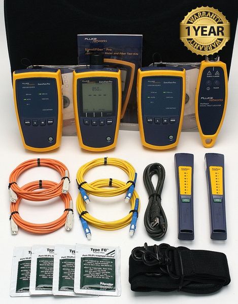 Fluke Simplifiber Pro SM MM Fiber Loss Test Kit